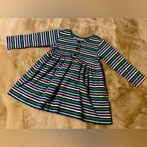 Hanna Andersson 18-24 Months (80cm) Striped Long Sleeve Dress
